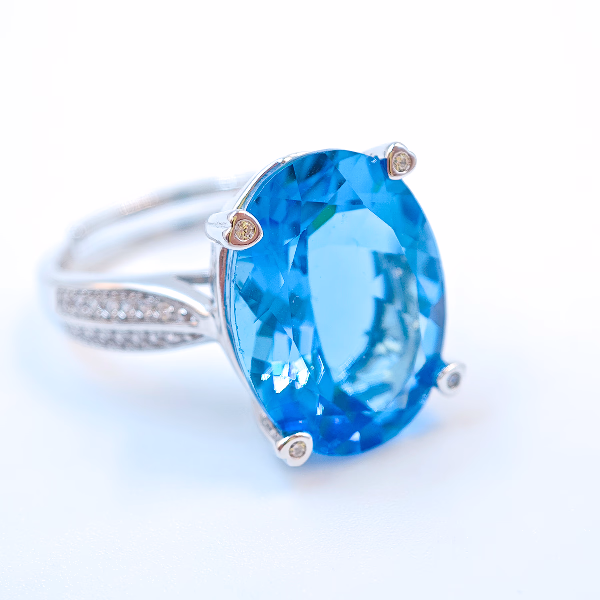 Natural Swiss Blue Pigeon Egg Ring